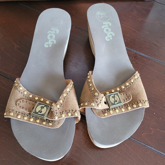 Flogg slip on wedge sandals - Picture 1 of 4